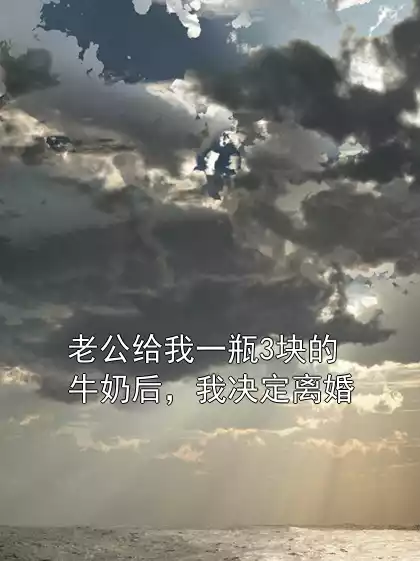 老公给我一瓶3块的牛奶后，我决定离婚小说