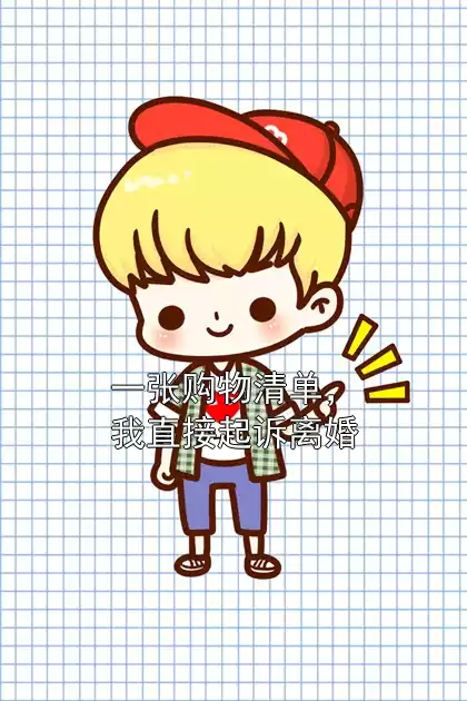 一张购物清单，我直接起诉离婚
