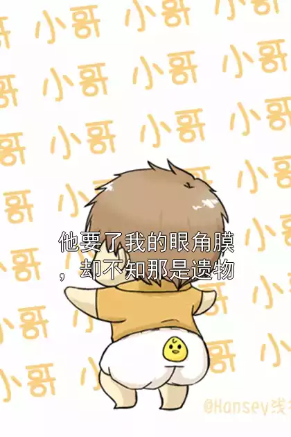 他要了我的眼角膜，却不知那是遗物